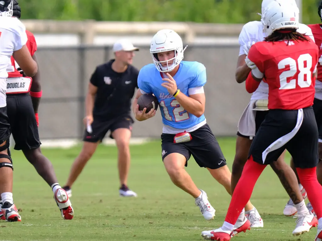University of Houston true freshman quarterback Austin Carlisle brings plenty of speed — and a team-first approach. (Photo by F. Carter Smith)