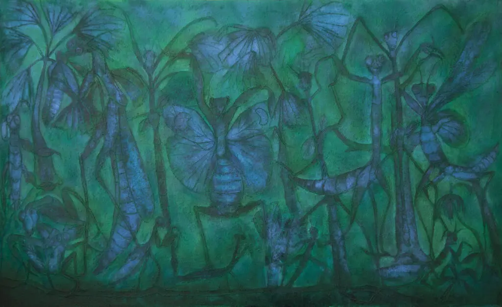 Sergio Hernández's "Danza," 2018, at Art of the World Gallery