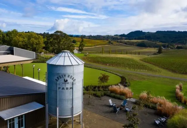Abbey Road Farms is a winery, a bed and breakfast, and a working farm.