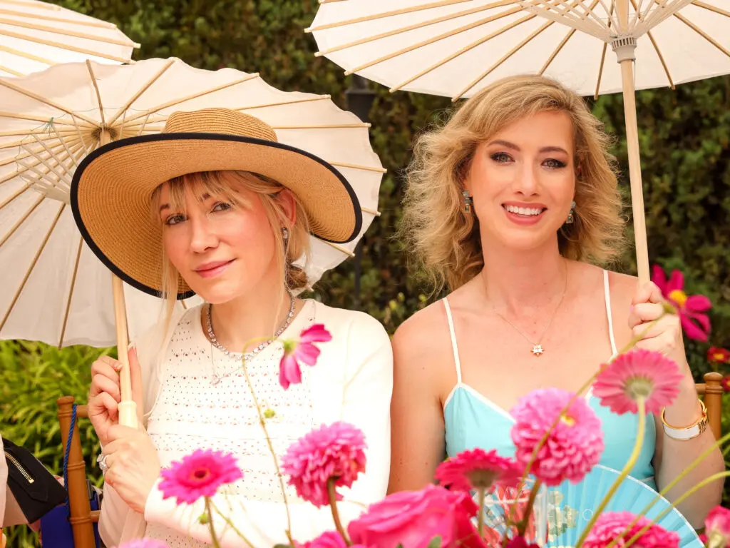 Texas native, New York resident Devorah Rose, party co-host Kaleta Blaffer Johnson at the Christy Lynn poolside luncheon in Southampton  (Photo by BFA / Kevin Czopek)