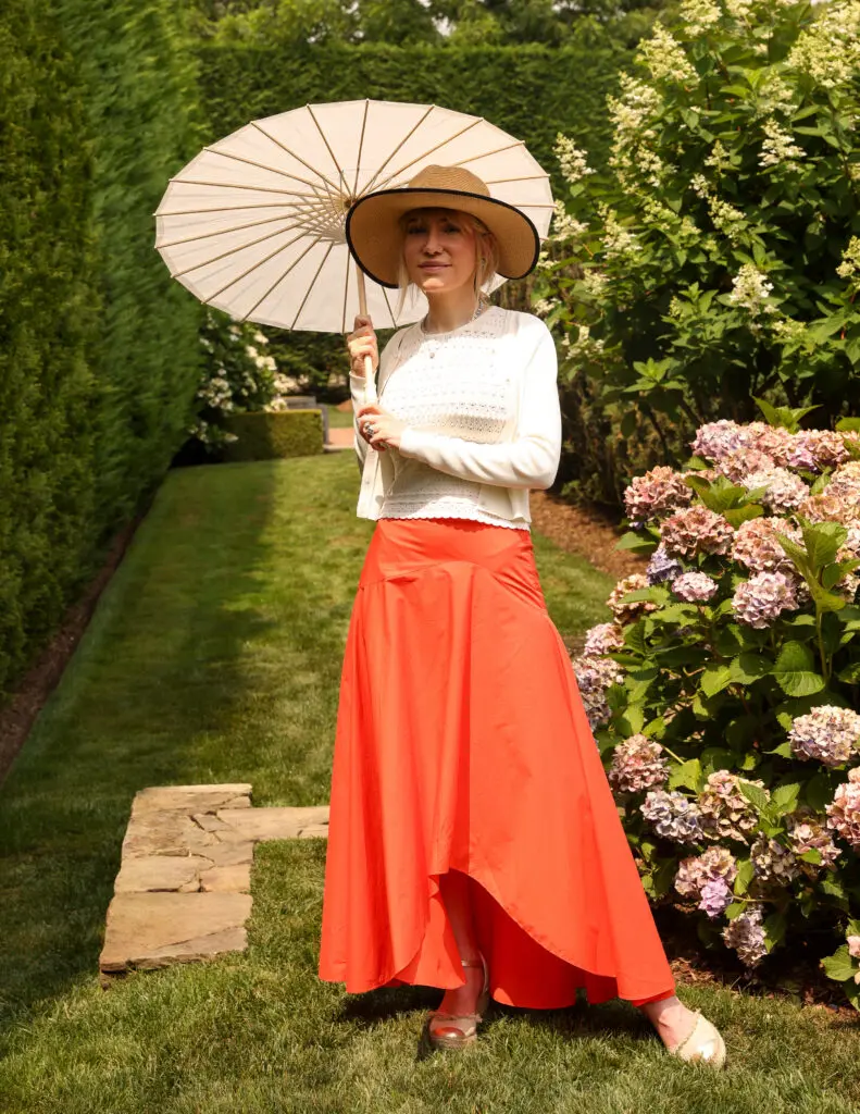 Texas-born Devorah Rose, editor in chief at the Hampton's Social Life Magazine, at the Christy Lynn luncheon in Southampton. (Photo by BFA / Kevin Czopek)