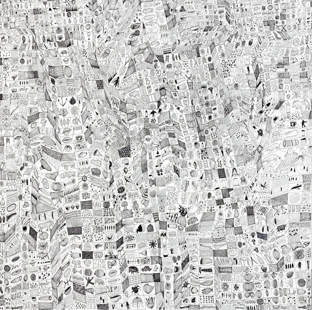 Andrea Bianconi's "Eggs," 2022, at Barbara Davis Gallery