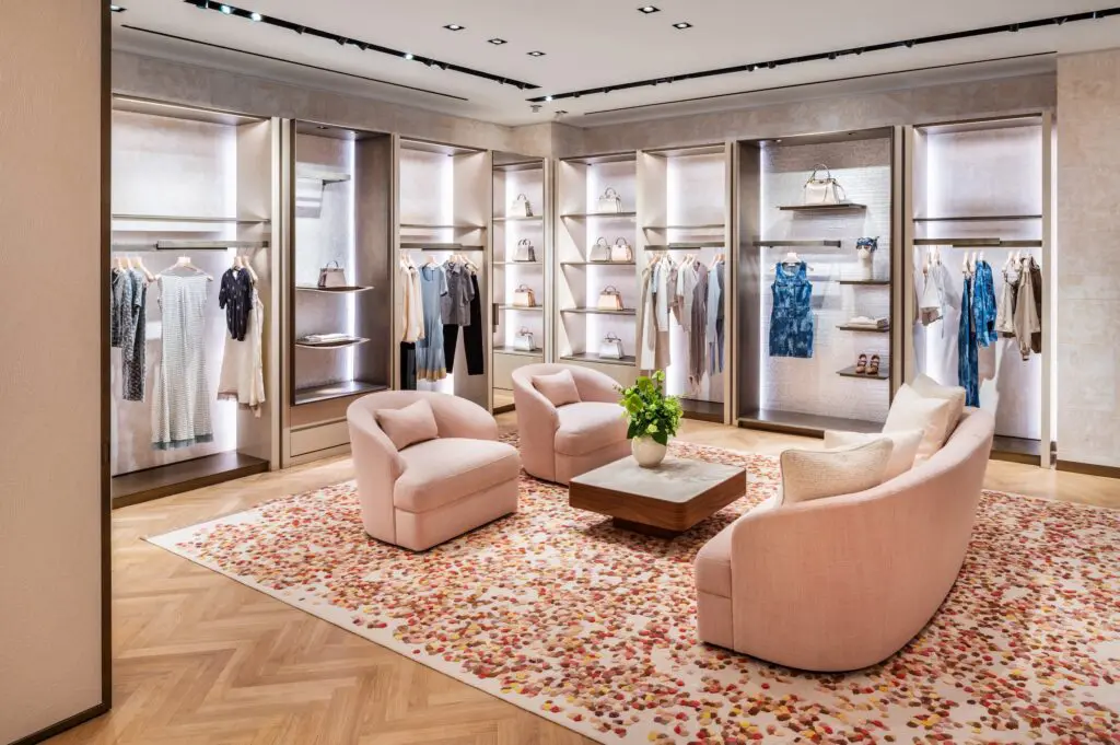 The women's section of the expanded Fendi boutique in the Houston Galleria