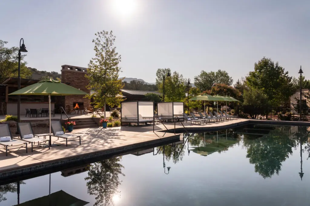 The pool is open year-round. (Photo by Four Seasons Resort Rancho Encantado Santa Fe)
