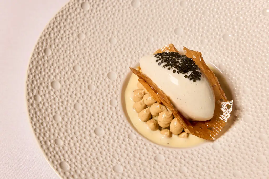 Desserts — a stunning highlight — focus on Mexico’s foundational flavors of vanilla, cacao, and coffee ($22 each). Photo by Bethany Ochs
