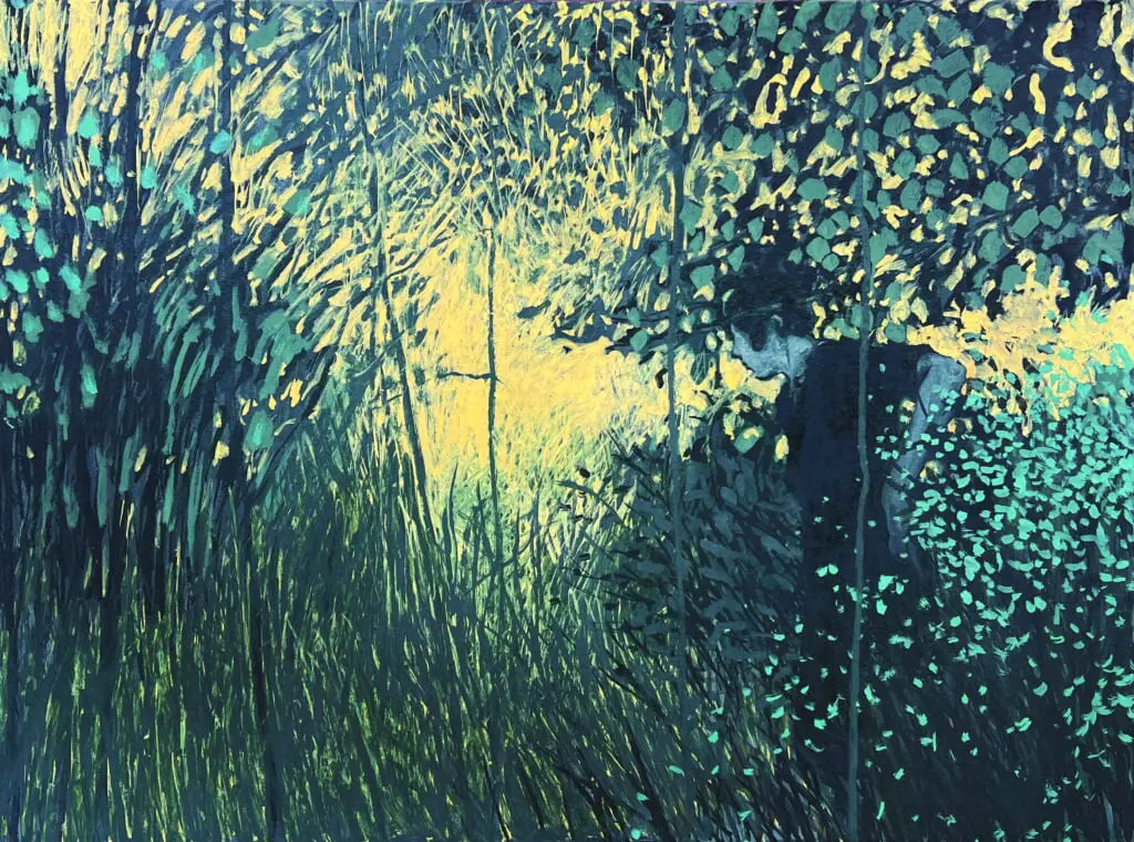William Anzalone's "In the Garden #3," 2025, at Red & White Gallery, Fayetteville