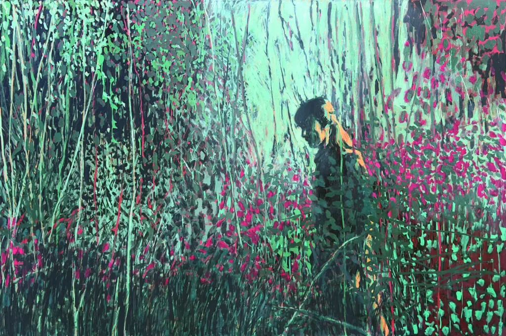 William Anzalone's "In the Garden #2," 2025, at Red & White Gallery, Fayetteville