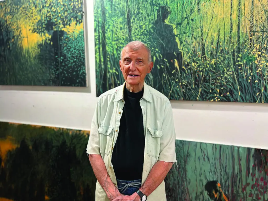 Artist William Anzalone in studio, 2025 (Photo by Jerry Herring)
