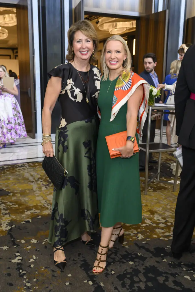 Ileana Treviño, Cathleen Fishel at the PaperCity Philanthropy in Fashion Best Dressed Luncheon (Photo by Michelle Watson, catchlightgroup.com)