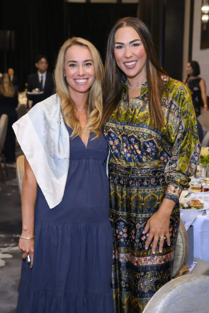 Courtney Freels, Disney Harris at the PaperCity Philanthropy in Fashion Best Dressed Luncheon (Photo by Michelle Watson, catchlightgroup.com)