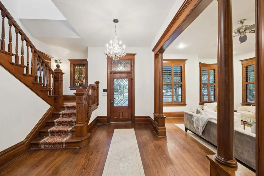 Entry to the beautifully maintained 1907 residence at 1011 Heights Boulevard. (Photo by TK Images)