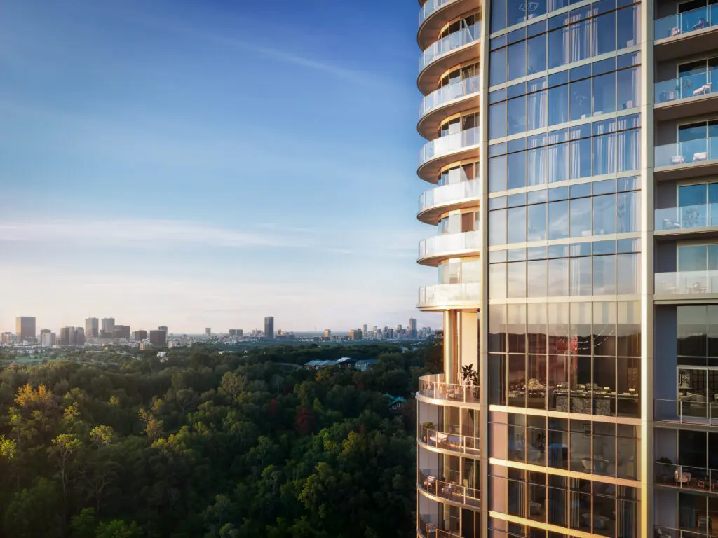 The St. Regis Residences, Houston provide sweeping views and easy access to Memorial Park. (Photo by Matthew Rood)