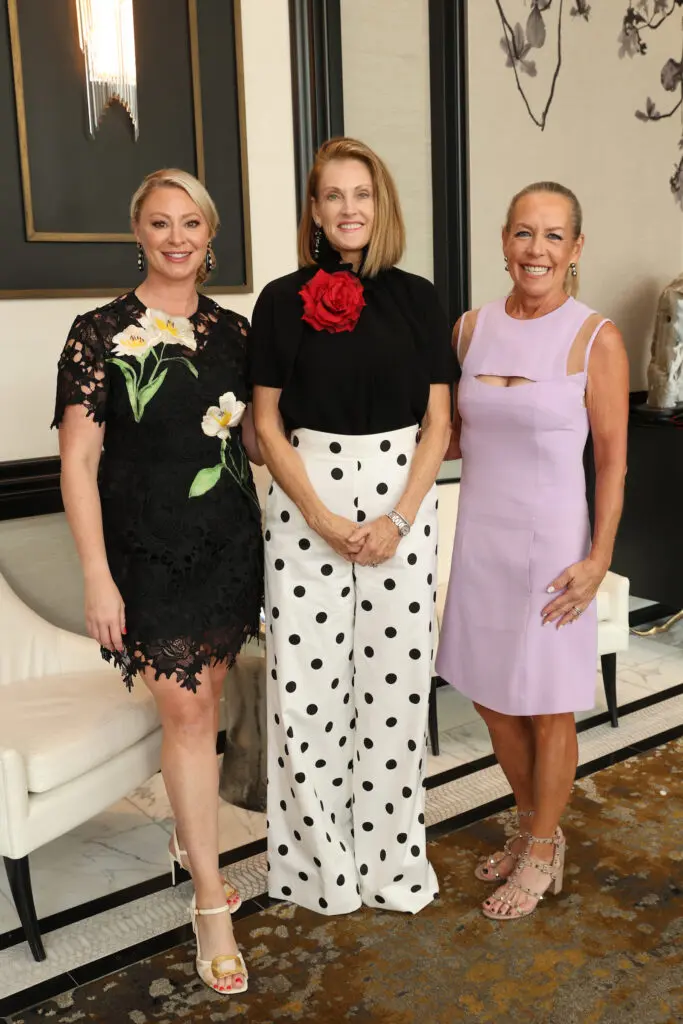 Jen Torres,  Stephanie Tsuru, Rosemary Schatzman at the PaperCity Philanthropy in Fashion Best Dressed Luncheon (Photo by Priscilla Dickson))