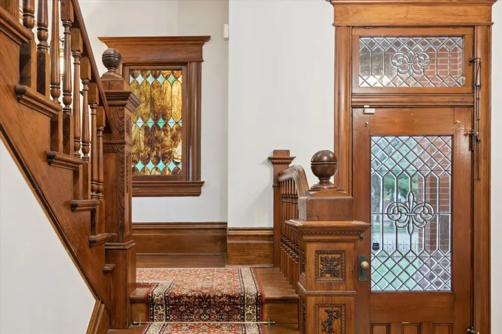 Stained glass accents dress up the Webber House. (Photo by TK Images)