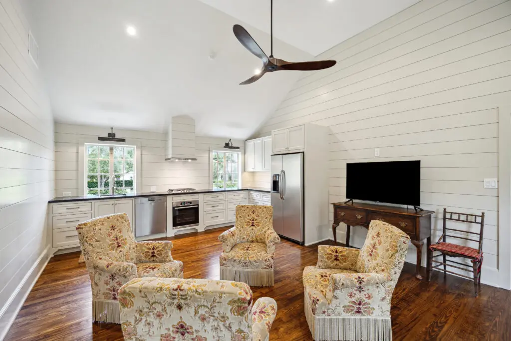 The property also includes a two bedroom, two bath guest house.