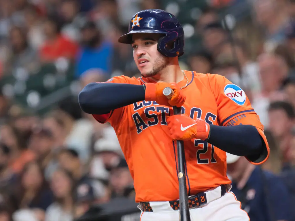 Yainer Diaz and the Houston Astros know that things are getting tight. (Photo by F. Carter Smith)