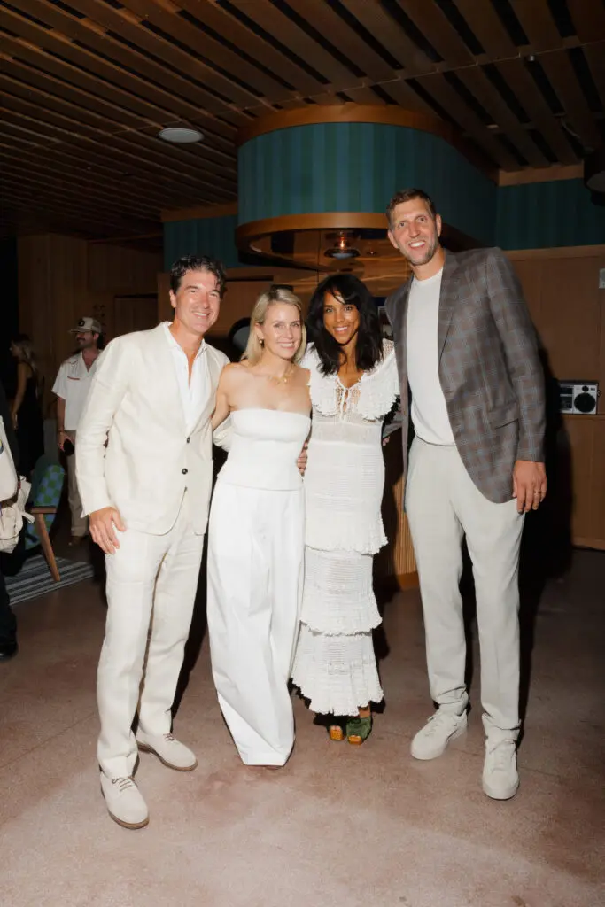 Brady Wood, Megan Wood, Jessica Nowitzki, Dirk Nowitzki  (Photo by Shelbie Whitten)