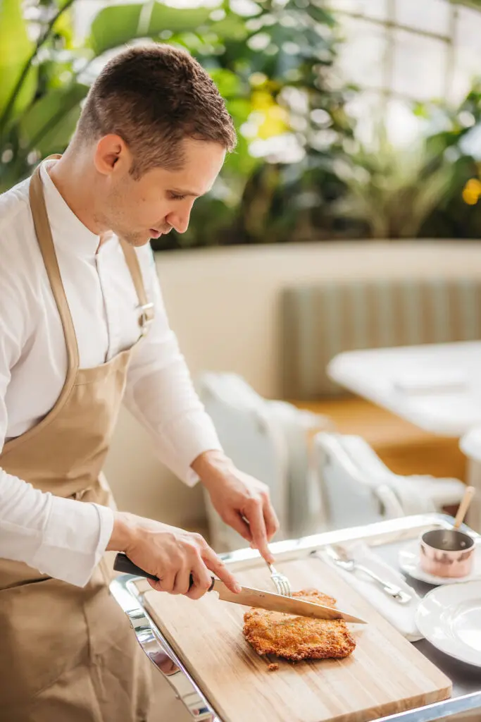 Chef Christophe De Lellis has created a creative and comforting menu at Mamani. A highlight is the Veal "Cordon Bleu" served tableside. 
