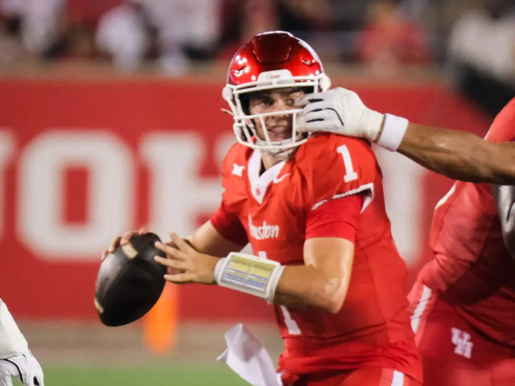 University of Houston quarterback Conner Weigman didn't let anything stand in his way. (Photo by F. Carter Smith)