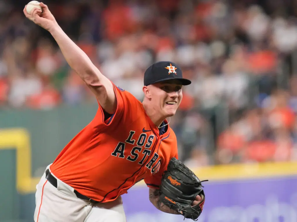 Hunter Brown has been an ace for the Houston Astros, 200 strikeouts-plus and all. (Photo by F. Carter Smith)