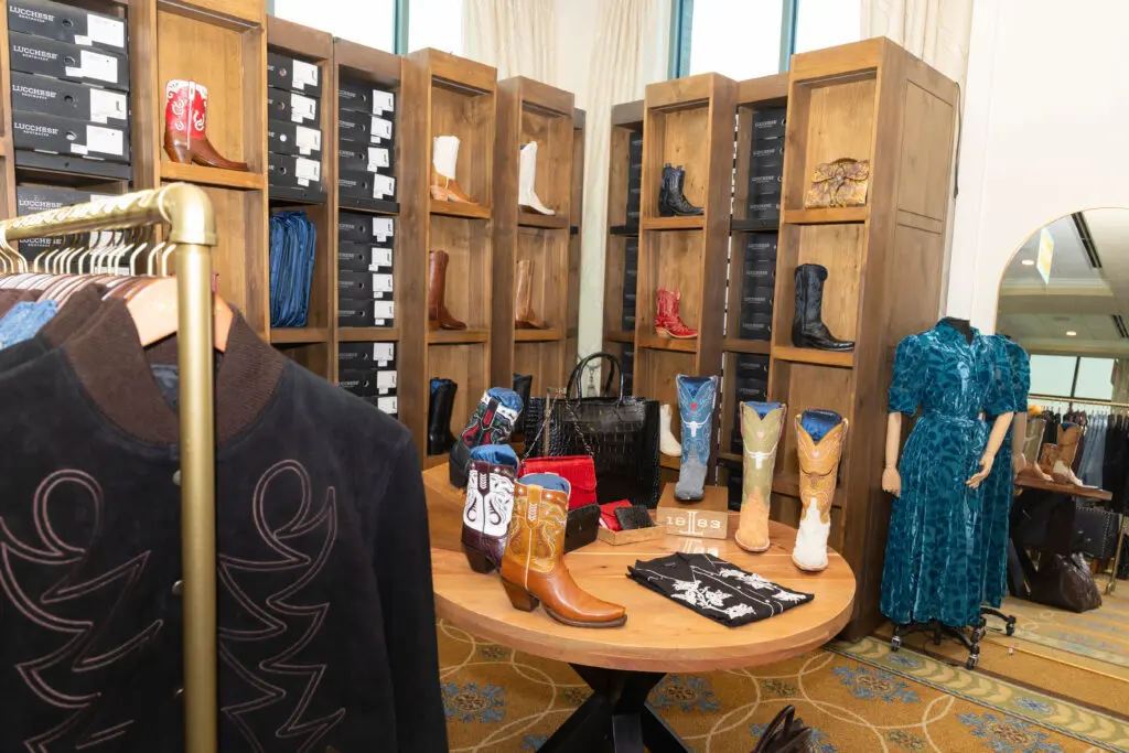 Fashion Show Sponsor Lucchese Bootmaker's Vendor Space (Photo by Sharon Ellman)