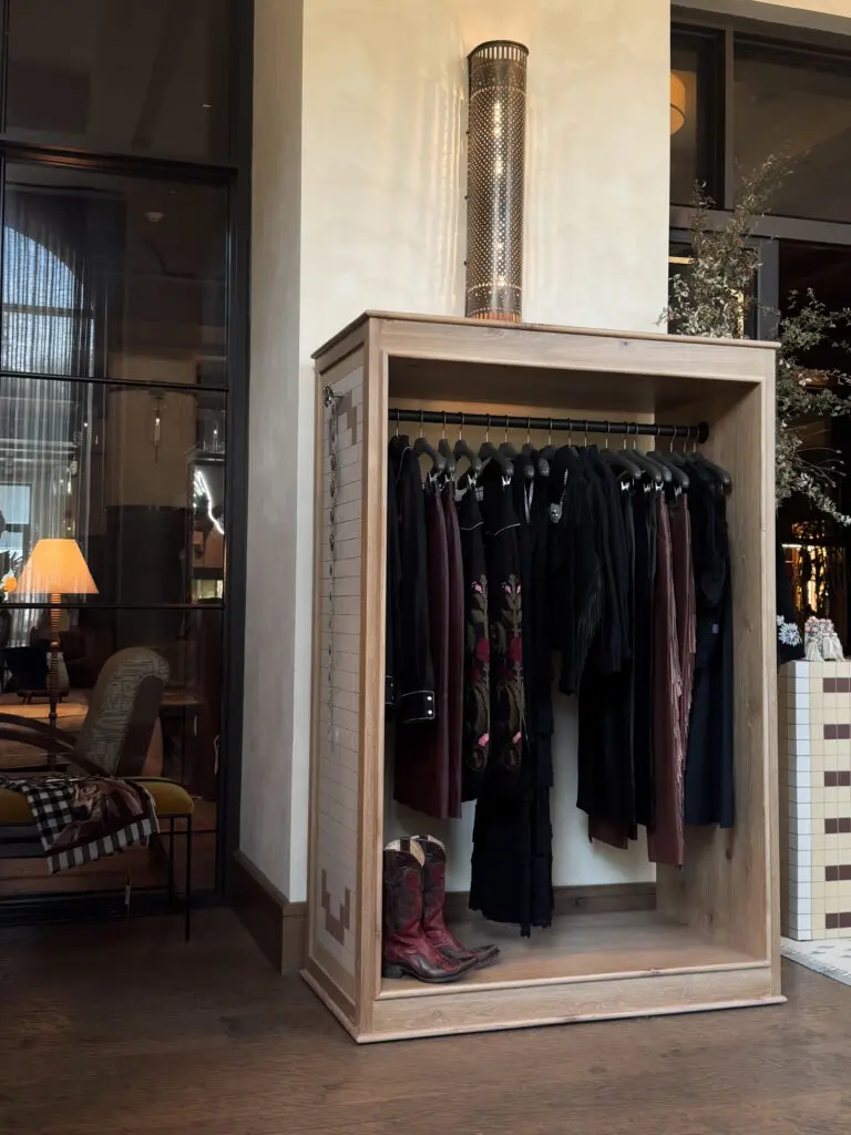 The store is located in the hotel's living room. (Courtesy Lela Rose)