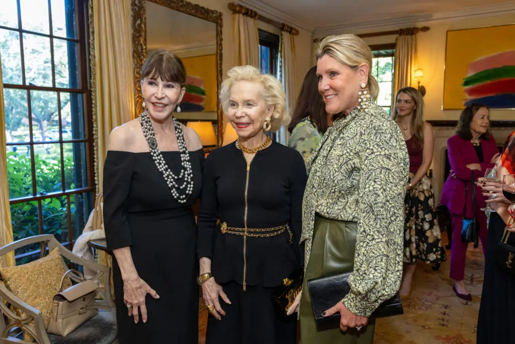 Shelby Hodge, Lynn Wyatt, author Ronda Carman at the book party  (Photo by Jenny Antill)