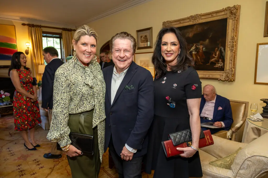 Ronda Carman, Bill Stubbs, Alicia Smith at the Lynn Wyatt book party (Photo by Jenny Antill)