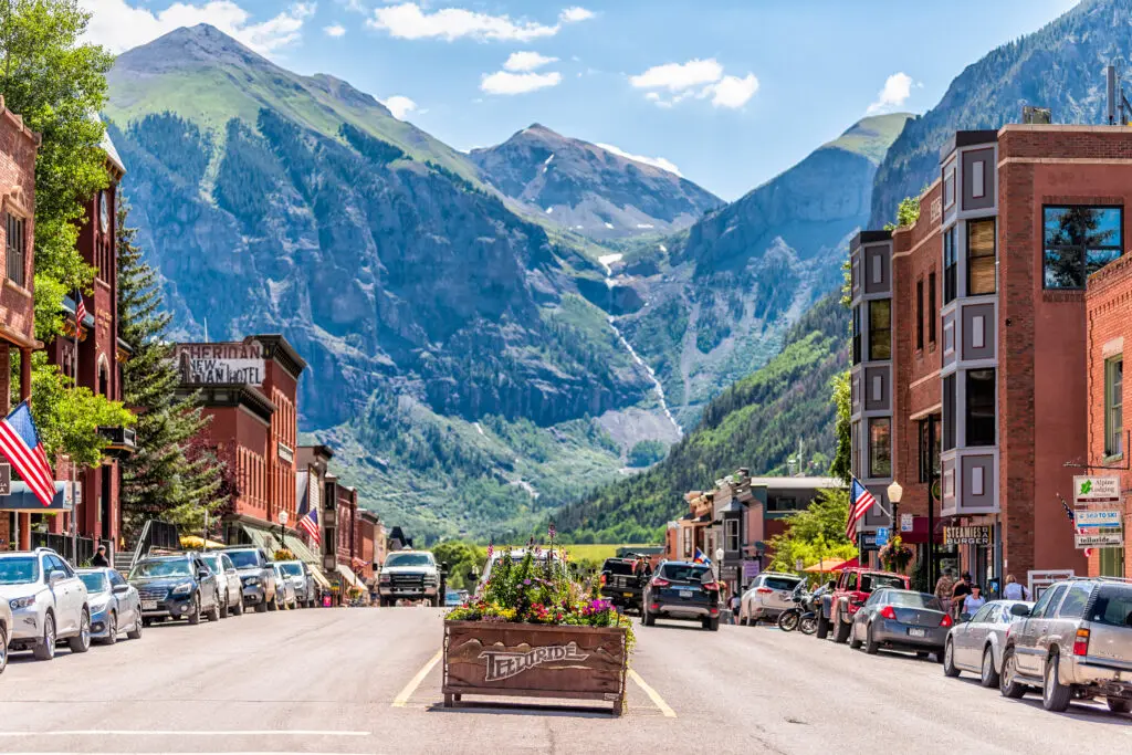 Telluride’s historic main street: laid-back luxury framed by soaring peaks. (Photo by Auberge Collection)