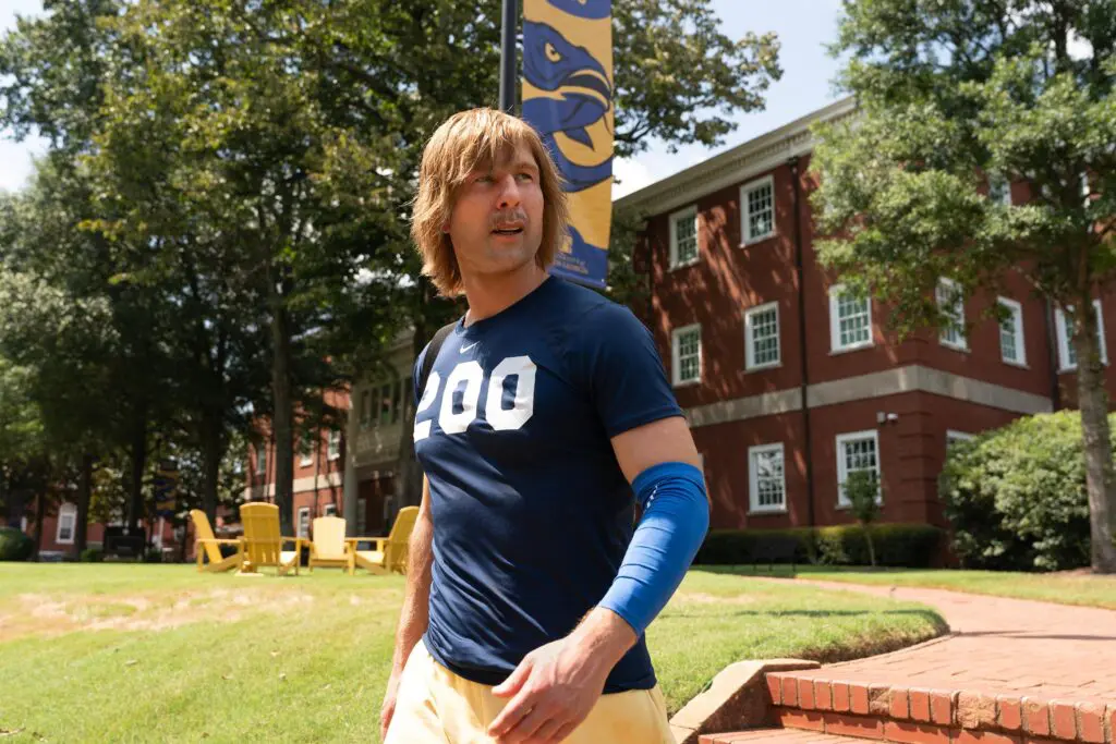 "Chad Powers" is a new comedy series on Hulu starring Glen Powell. (Courtesy)