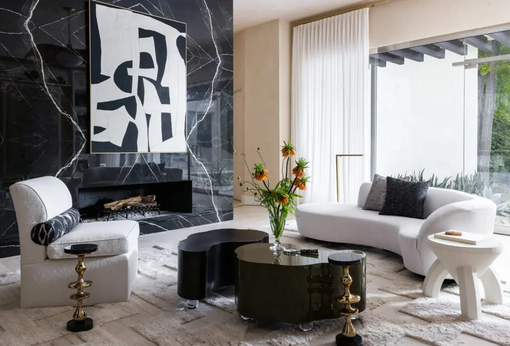 Sandalwood Project Contemporary Living Room. Styled by Walker Wright. (Photo by Laurie Perez)
