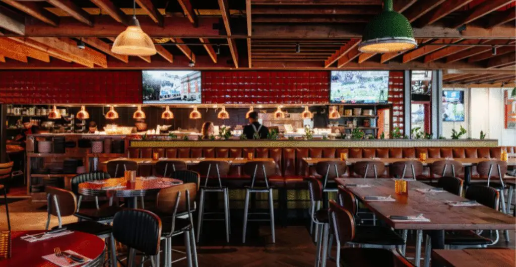 Local Public Eatery is an easy choice for Super Bowl Sunday, with communal tables, an open kitchen and plenty of screens. (Photo courtesy Local Public Eatery)