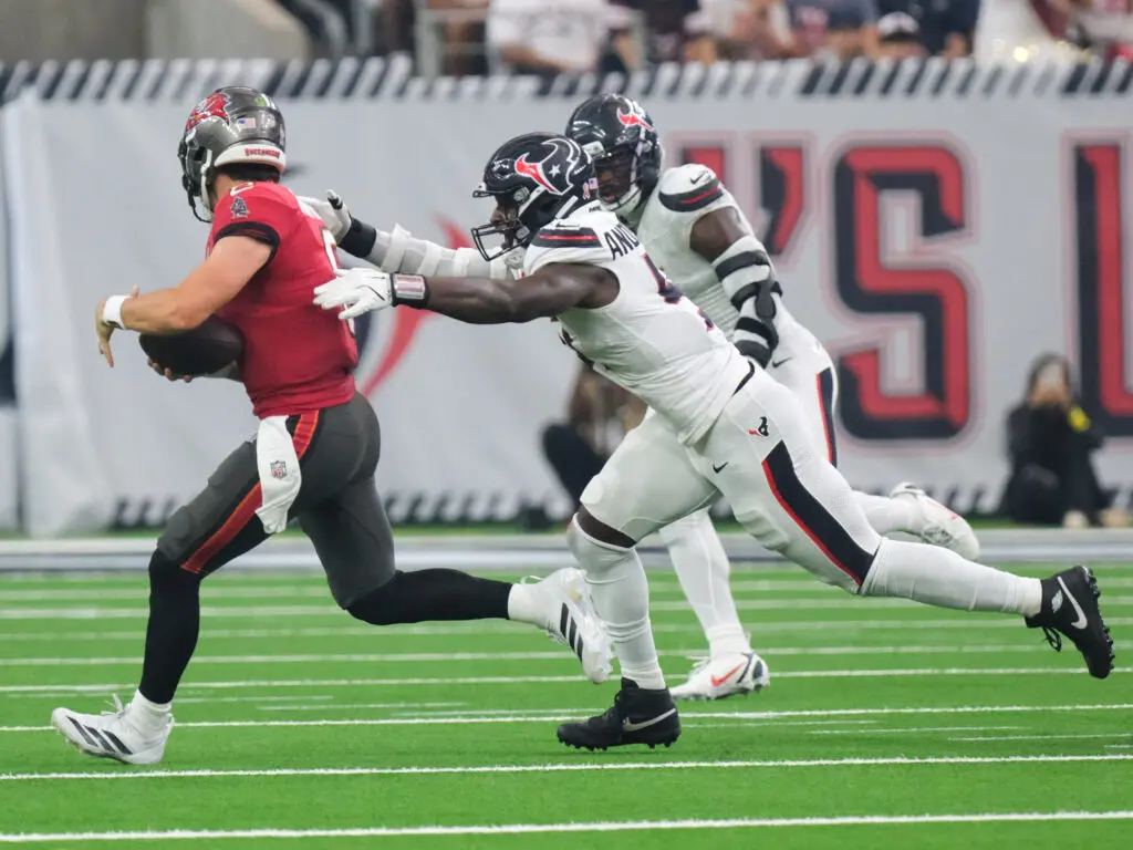 The pass rush of the Houston Texans can be fierce. (Photo by F. Carter Smith)