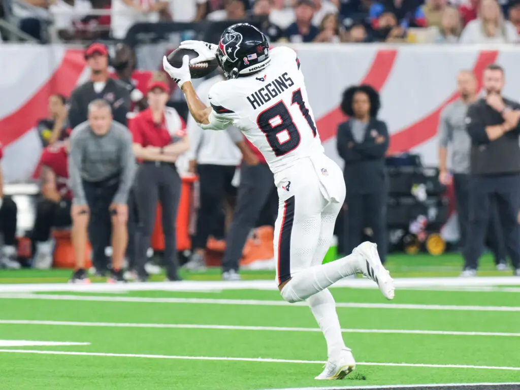 Houston Texans rookie receiver Jayden Higgins is an important part of this offense. (Photo by F. Carter Smith)