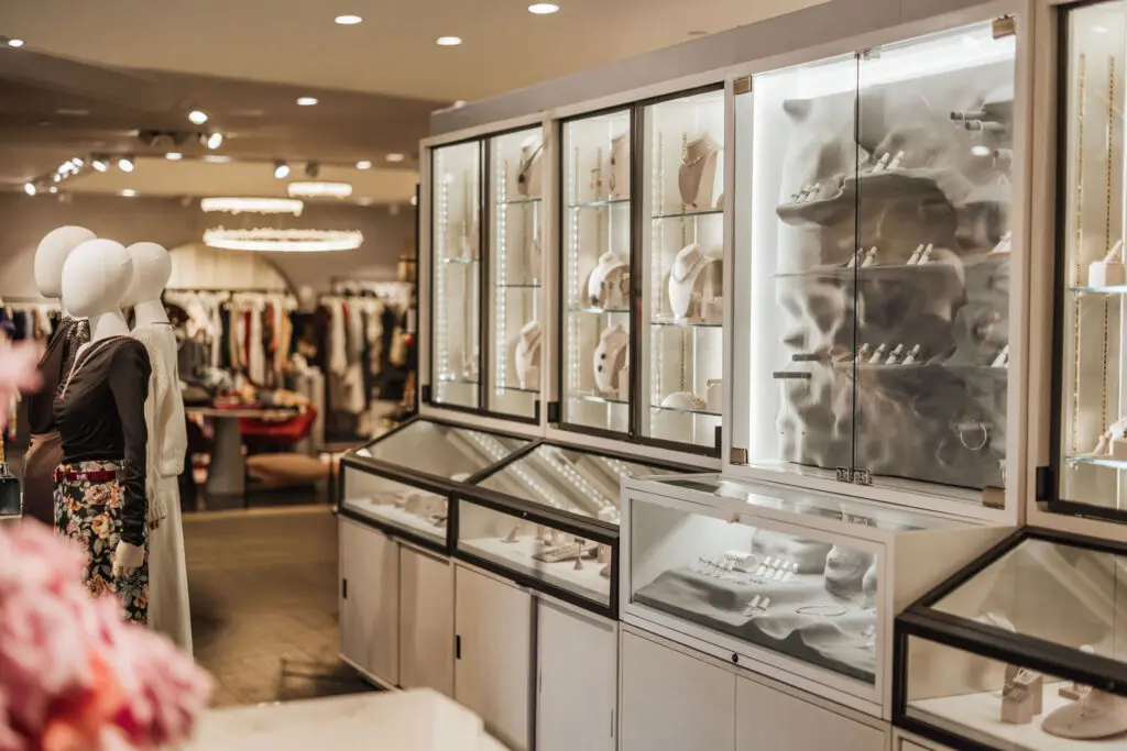 MARKET launched its newest venture, a a fine jewelry residency program with celebrity-favorite jeweler Spinelli Kilcollin. As part of its one-year residency, Spinelli Kilcollin pieces now live in a branded case that takes center stage in MARKET’s new fine jewelry department. (Photo by Chase Hall)