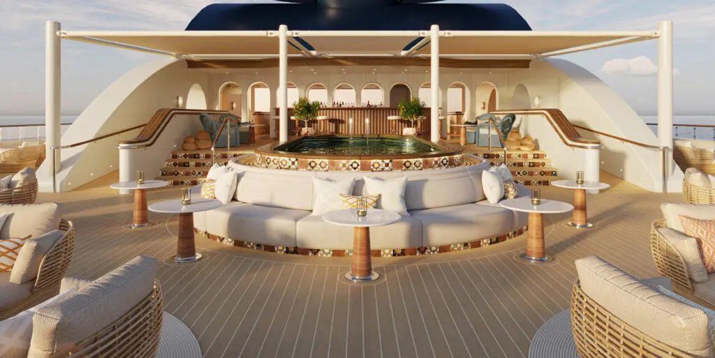 Designed by Tillberg Design of Sweden, the interior space will feature two or three bedroom suites, indoor and outdoor dining spaces, and much more.