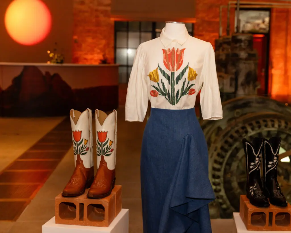 The merging of these two distinct Texan perspectives on craftsmanship was brilliantly realized in the edited collection that casts a new vision for femininity in women's western wear. (Photo by Kaitlin Saragusa Photography)