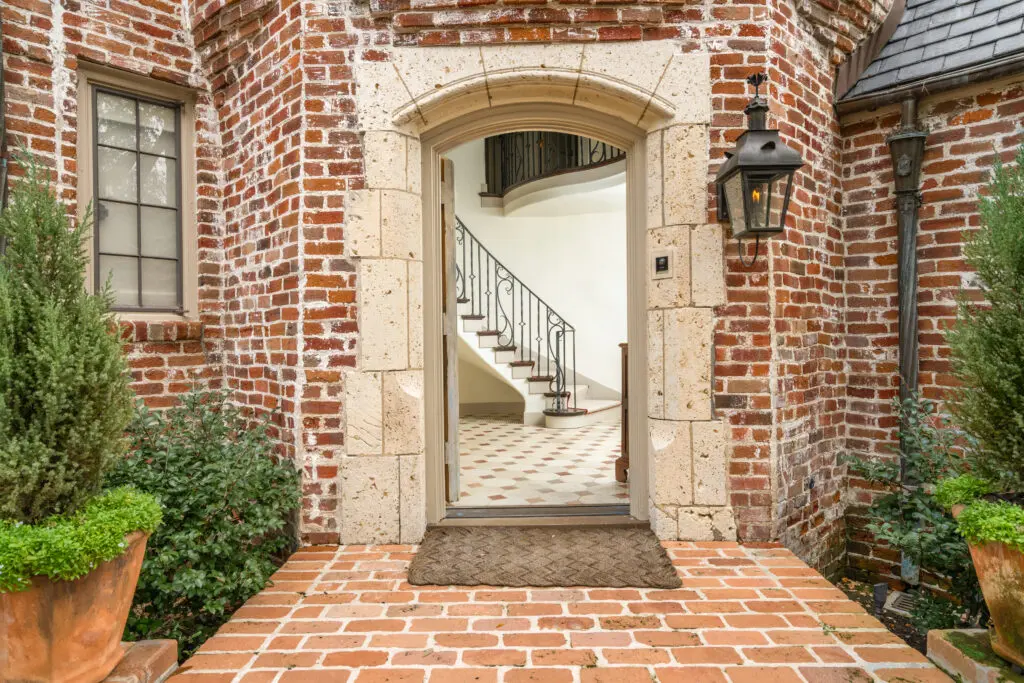 Old World entry to the residence at 1419 Kirby  (Photo by Sonya Bertolino / Compass)