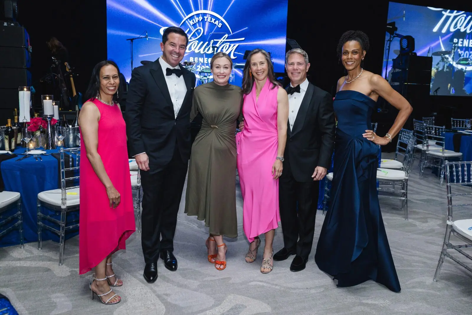 KIPP Texas CEO Sehba Ali, benefit chairs Jason Wells & Jenny Koehl and Cynthia & Mac Walker, executive director of KIPP Texas Fund Ann Scott 