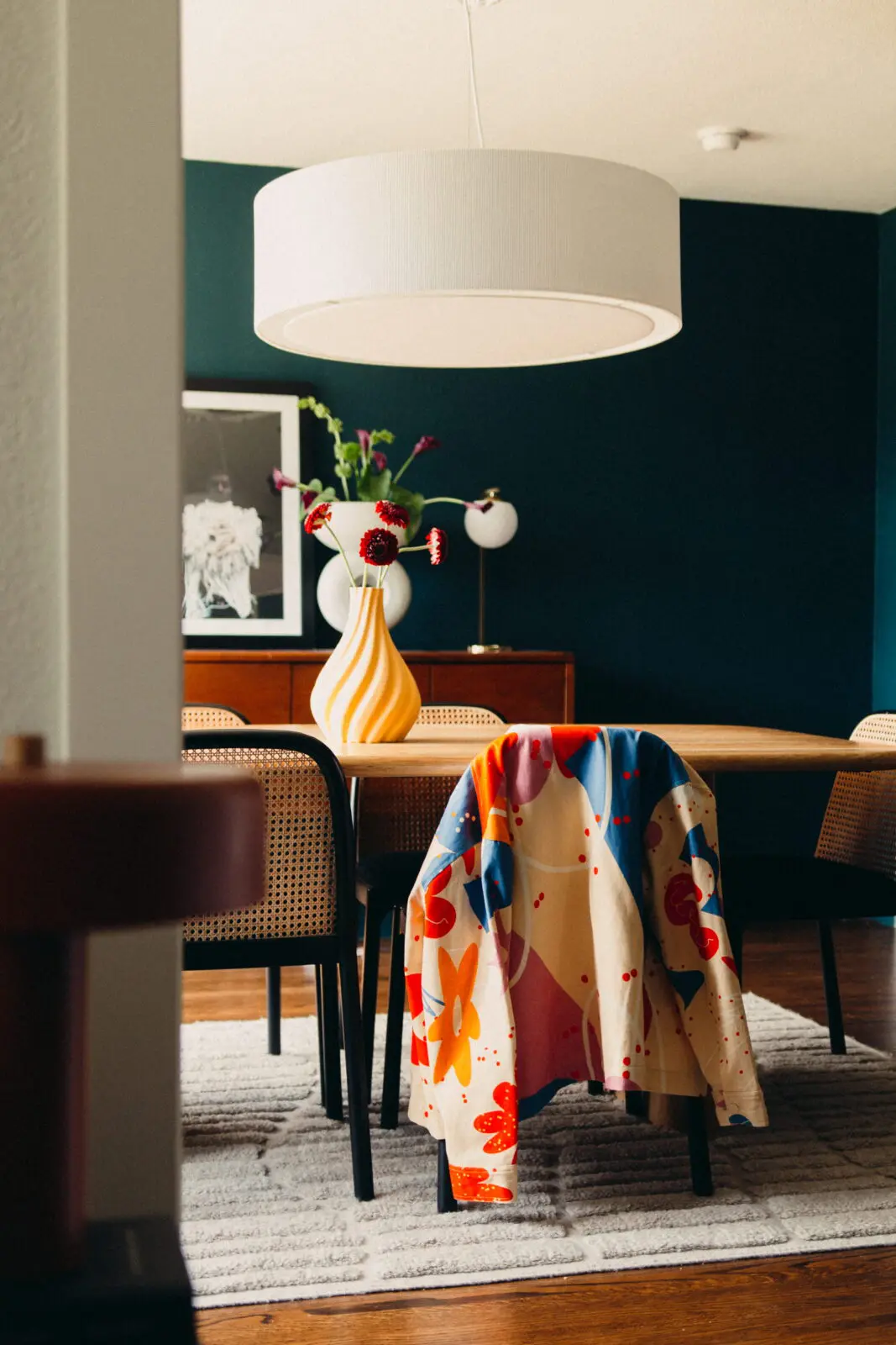At home, a Coker Studio cardigan over the chair (Photo by James Kung)