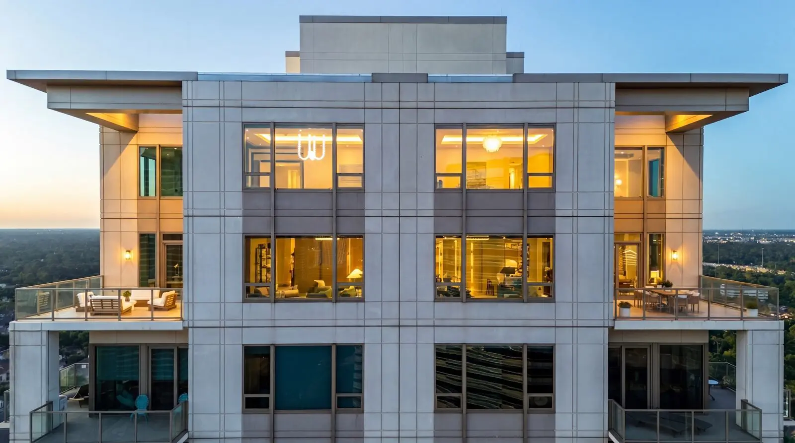 From bare walls to a showplace this two-story penthouse at the 26-floor Belfiore was conceived and executed by two esteemed companies.  (Photo by Harry Stonhill)
