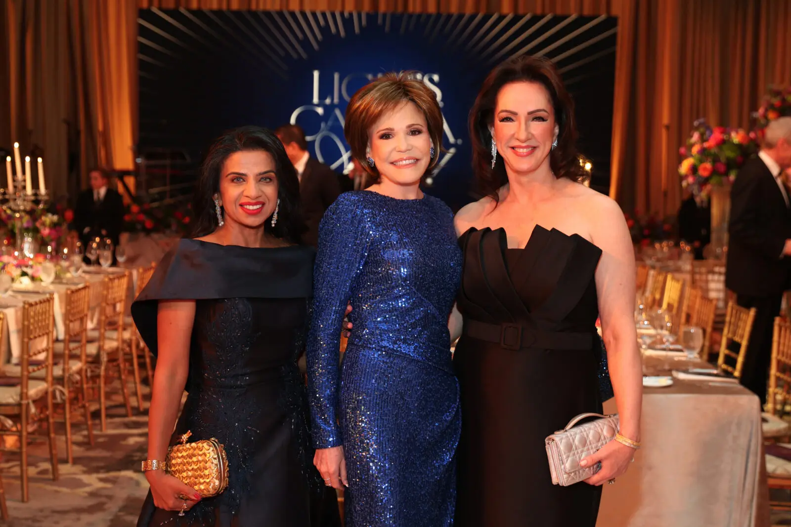 Farida Abjani, Hallie Vanderhider, Alicia Smith at the Alley gala (Photo by Priscilla Dickson)