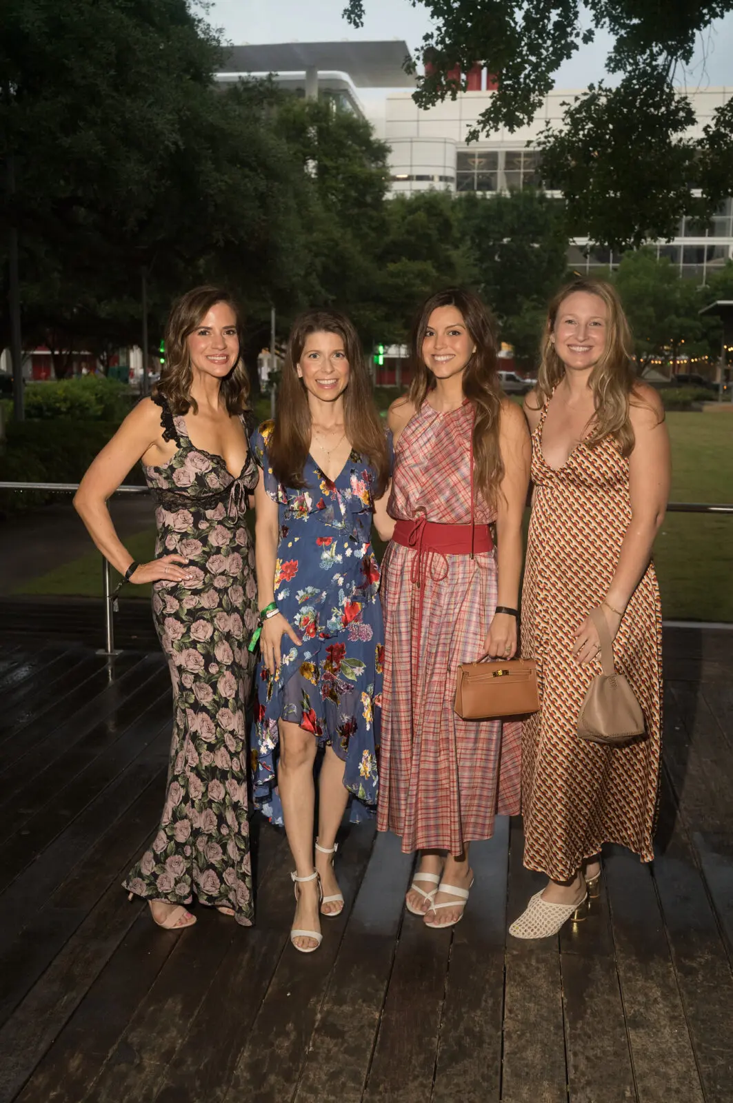 Natalie Freeman, Maria Stavinoha, Logan Leal Dresser, Erica Berwick at Discovery Green's at Discovery Green's 'A Night of Discovery' (Photo by Daniel Ortiz)