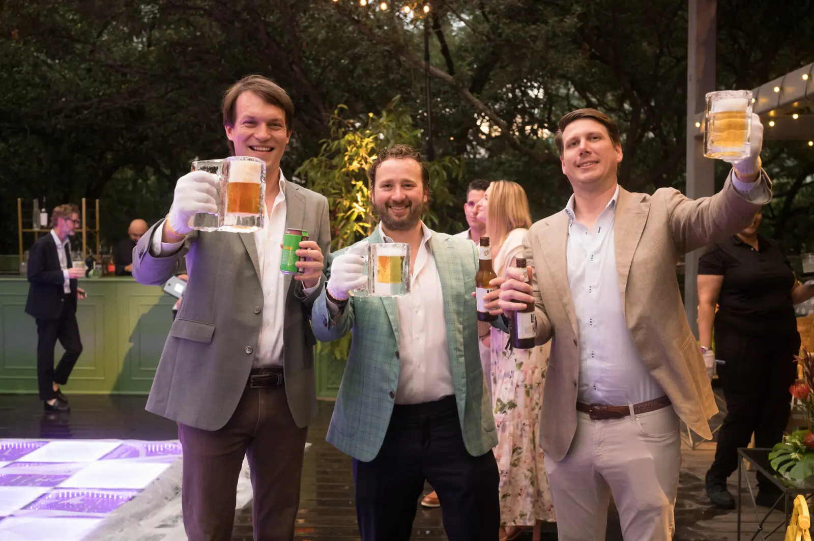 John Stavinola, Charles Dresser, Joey Berwick at Discovery Green's 'A Night of Discovery' (Photo by Daniel Ortiz)