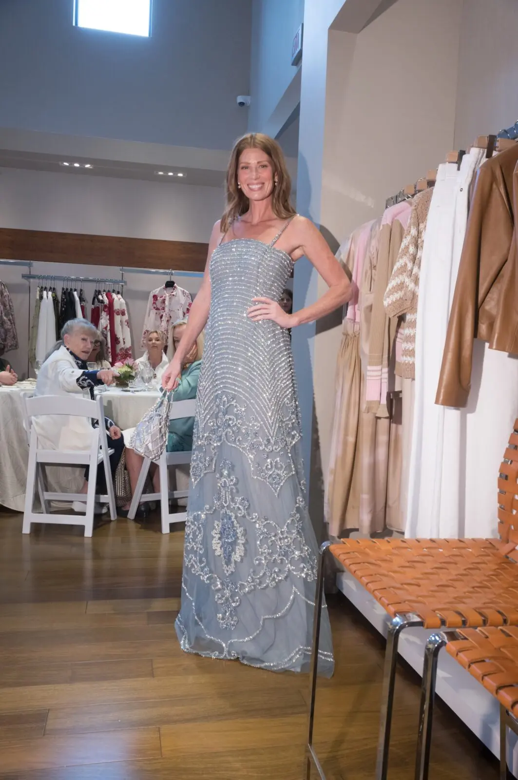 A gown on view at the Elizabeth Anthony 'Mothers, Sisters, Daughters, Friends' luncheon (Photo by Daniel Ortiz)