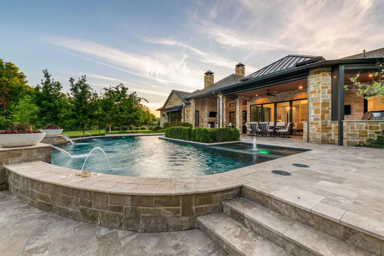 A showstopper, the infinity-edge pool beckons for parties. (Photo by Costa Christ / Compass)
