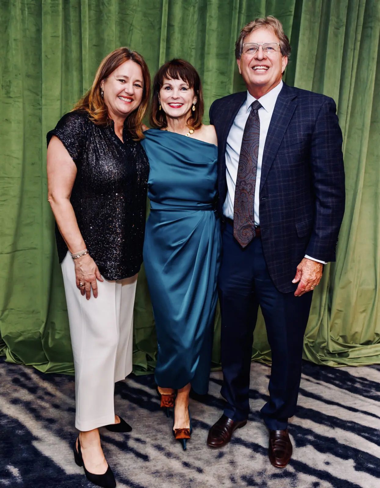 Chair Anne-Laure Stephens, honoree Elaine Finger, chair Steve Stephens at DACAMERA 2026 Gala: Music Salons and Jazz Supper Club