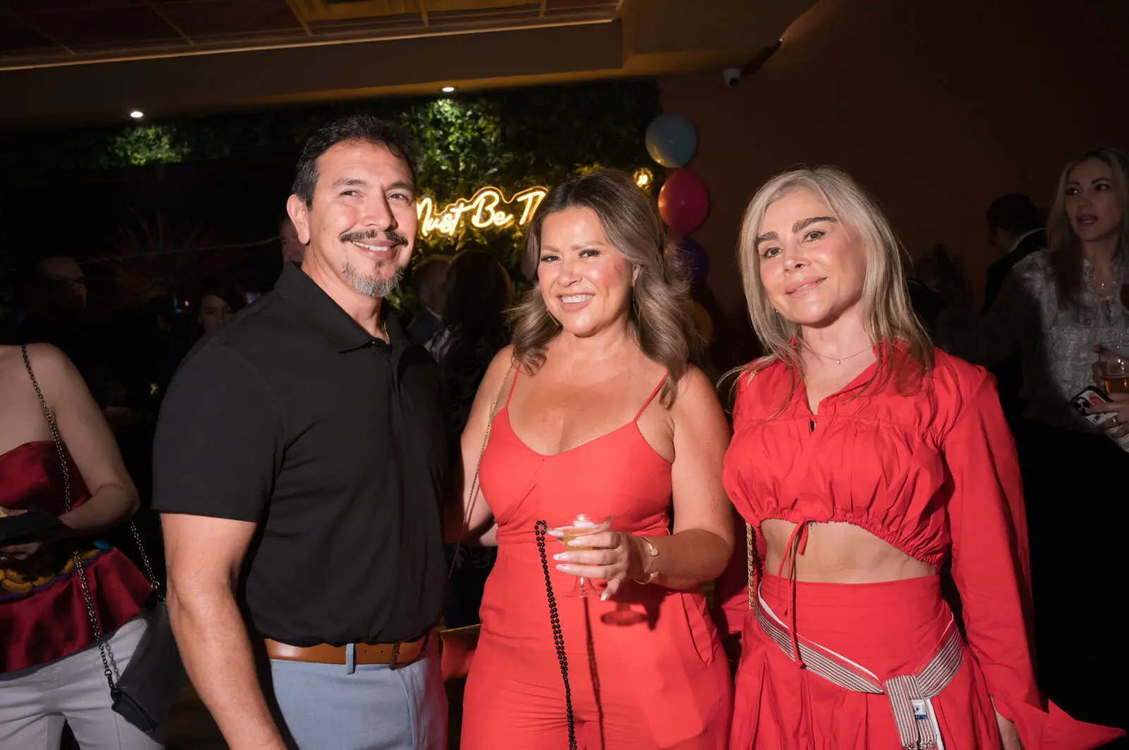Arturo Hernandez, Nary Sanchez, Pili Gonzalez at the Exilio opening party (Photo by Daniel Ortiz)