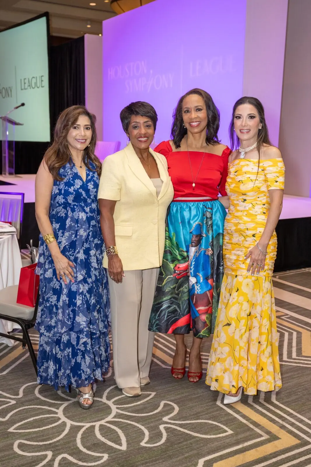 Blanca Jolly, Linda Lorelle, Gina Gaston, Saula Valente at the Houston Symphony League 'Conversation with an Icon'