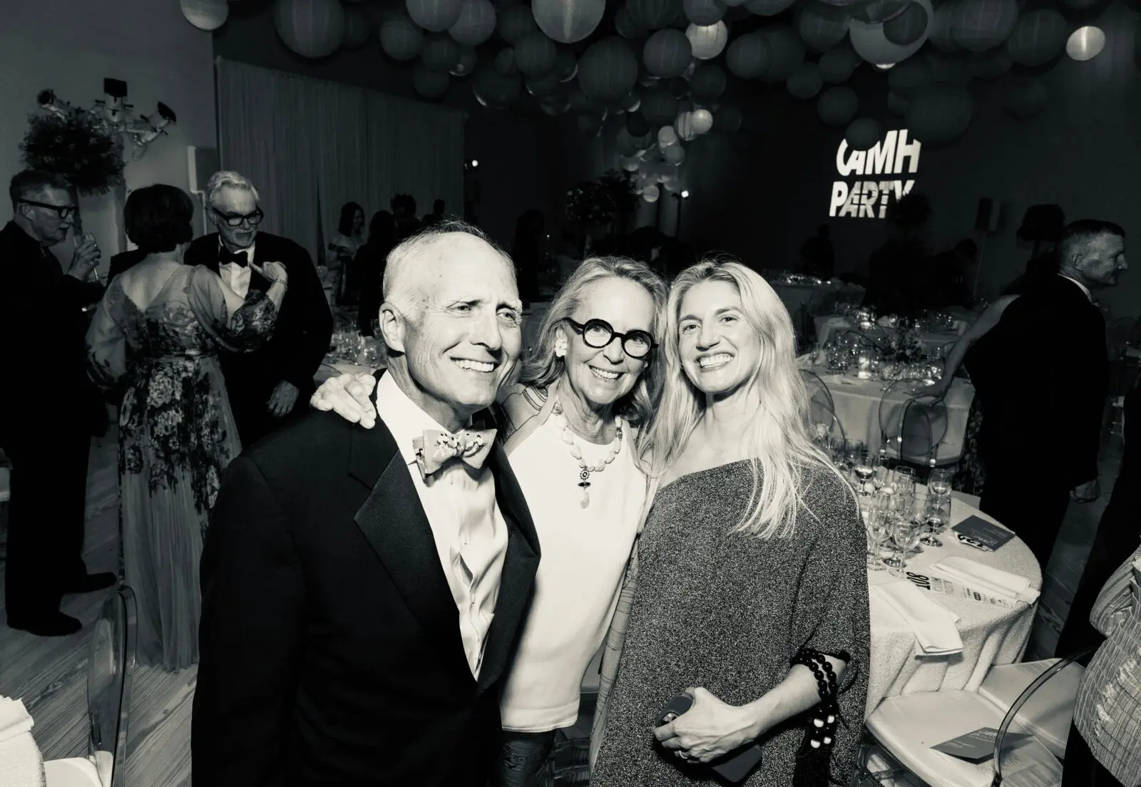 Cindy & David Fitch, Chris Goins-Pazda at CAMH Party: 2026 Annual Benefit and Art Auction (Photo by Jenny Antill Clifton)